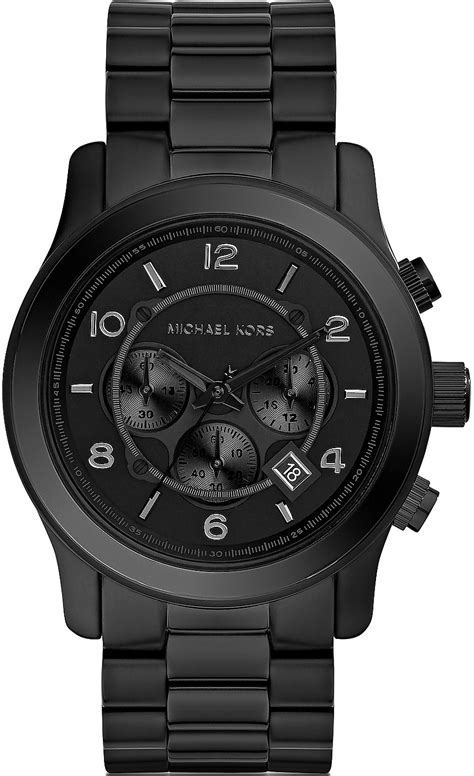 michael kors mens black watches|Michael Kors clear band watch.